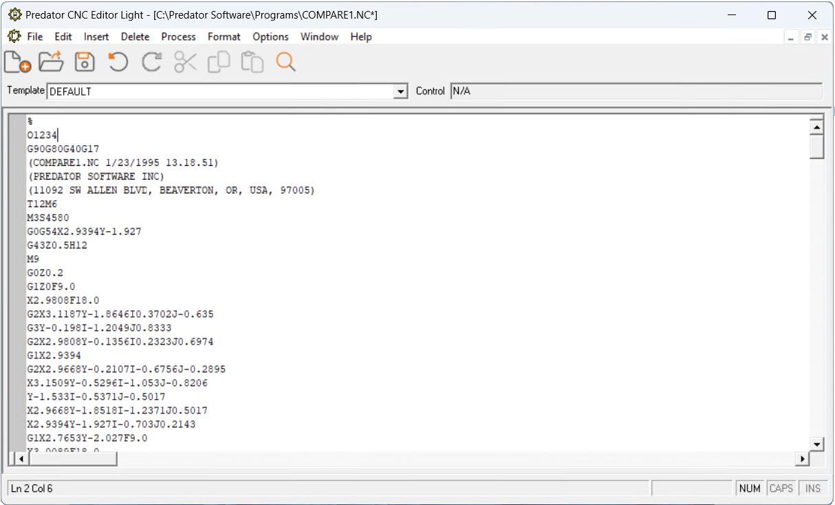 Predator CNC Editor Light Software
