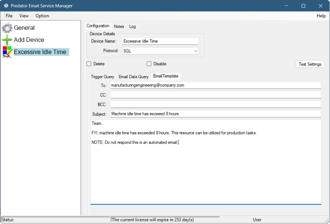 Predator Email Service version 12 software