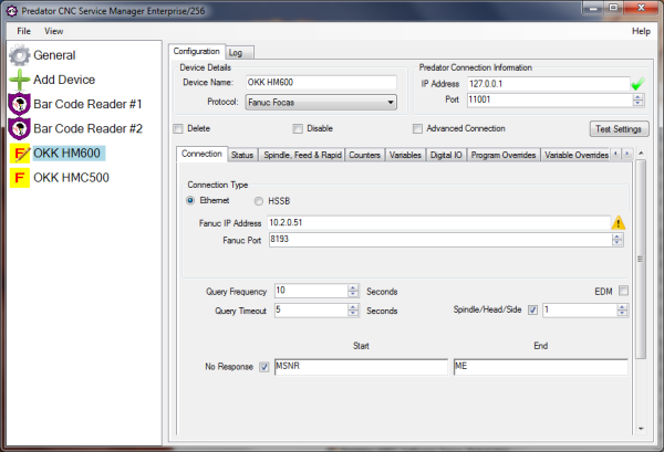 Predator MDC Software for OKK CNCs