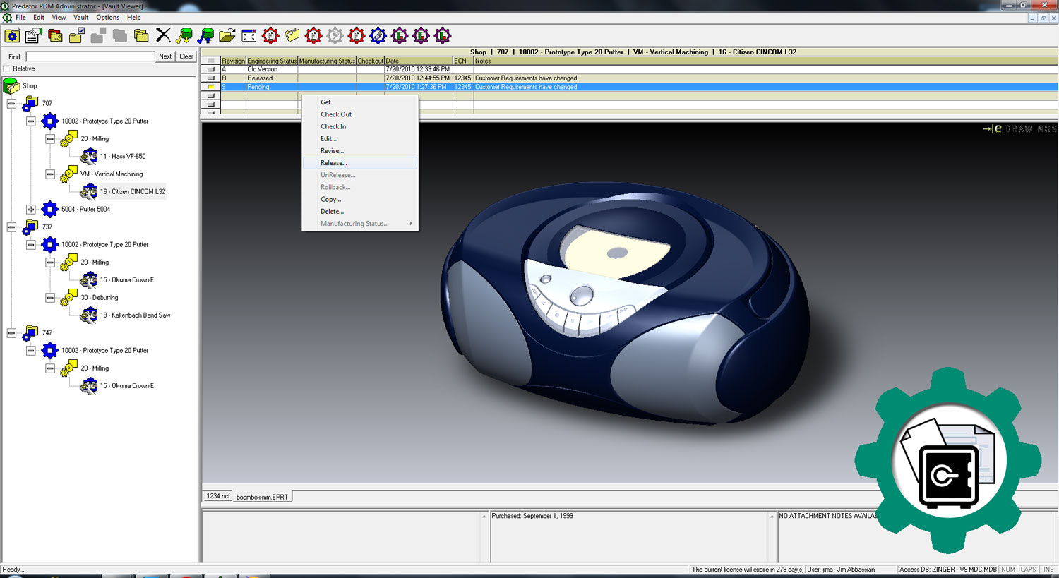 Predator PDM software