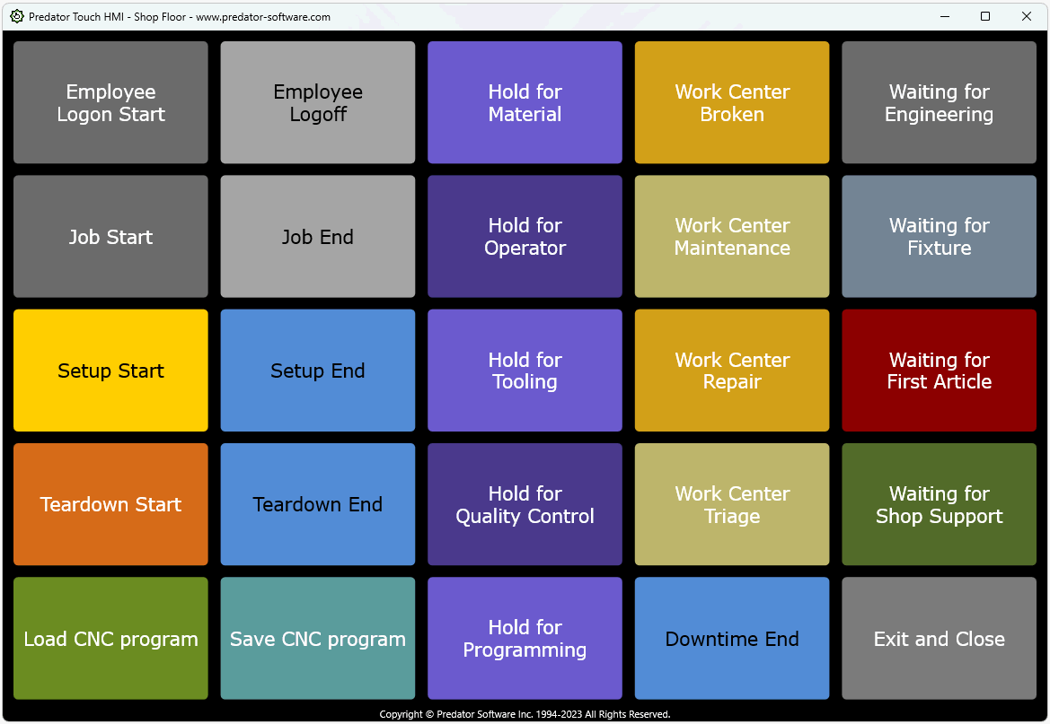 Predator Touch HMI Software